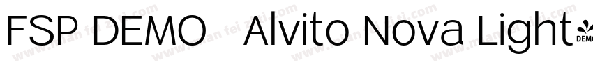 FSP DEMO   Alvito Nova Light字体转换